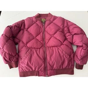 Vtg 80s 90s Eddie Bauer GooseDown Jacket Puffer Skyliner Mens S Red Maroon Y2K M